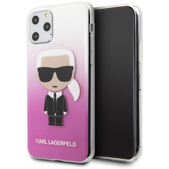 Θήκη Apple iPhone 11 Pro - Karl Lagerfeld Ikonik Gradient Transparent Case - Clear/Gradient Pink image 3
