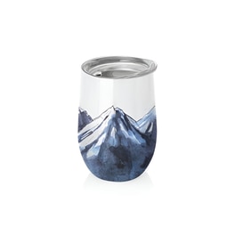 Κούπα Bioloco Mountains από Ανοξείδωτο Ατσάλι 420ml - Λευκό/Μπλε