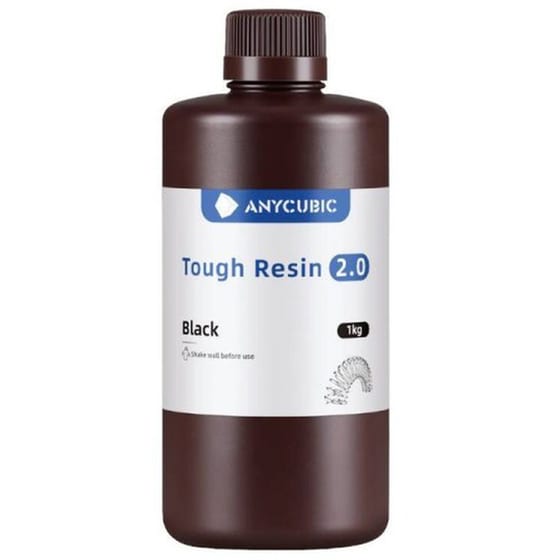 Ρητίνη 3D Εκτυπωτή Anycubic Tough Resin 2.0 1kg  - Μαύρο image 0