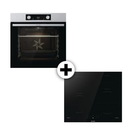 GORENJE BO6737E02X & GI641BS 77 Lt Inox Eντοιχιζόμενο Σετ Φούρνος και Εστία