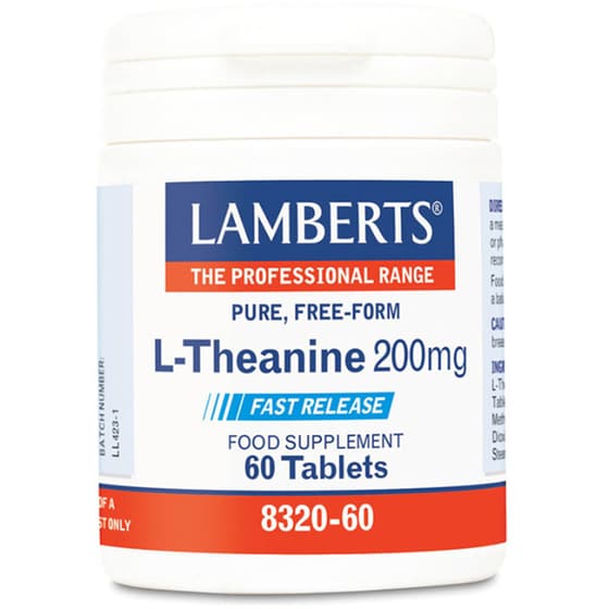 Αμινοξύ Lamberts Vegan L-theanine (fast Release)  200mg - 60 ταμπλέτες image 0