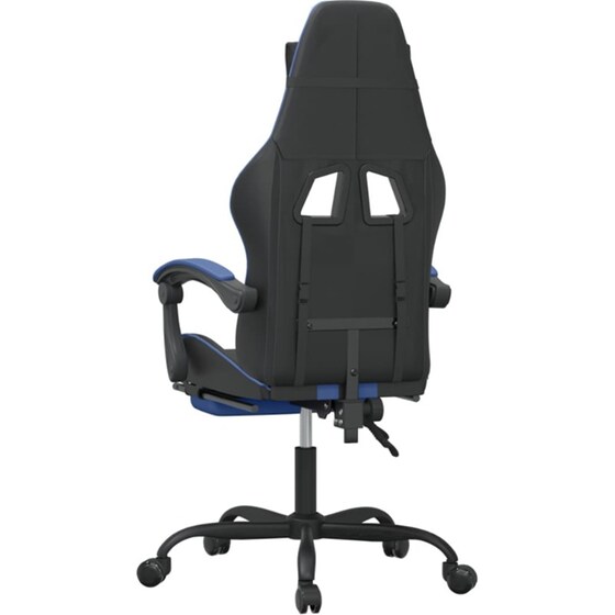 Καρέκλα Gaming VIDAXL 3143830 με Υποπόδιο από Τεχνητό Δέρμα - Μαύρο image 3
