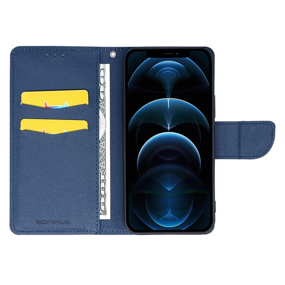 Θήκη Apple iPhone 14 - Sonique Trend Book -  Βεραμάν/Σκούρο Μπλε image 1