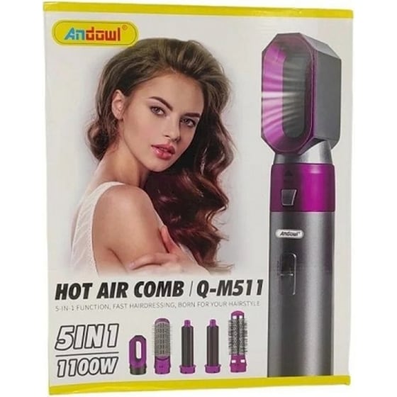 ANDOWL Q-M511 Ηλεκτρική Βούρτσα 5 Σ Ε 1 1100 W Ασημί-Φούξια image 4