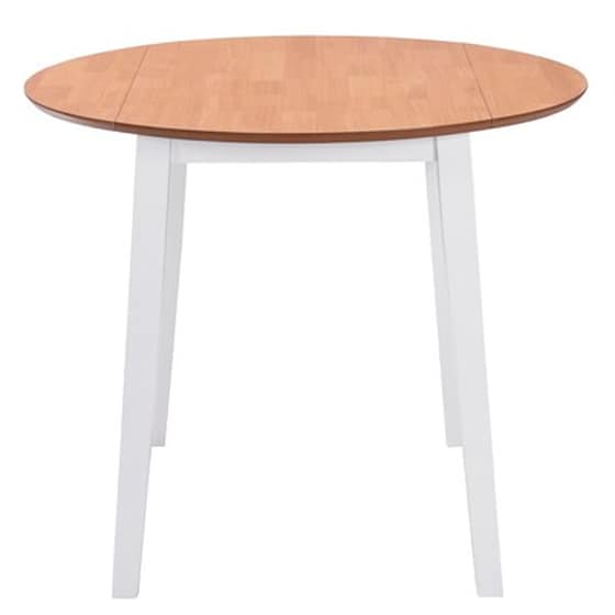 Τραπεζαρία Vidaxl Στρογγυλή Πτυσσόμενη από Mdf 90x75 cm - Λευκή image 2