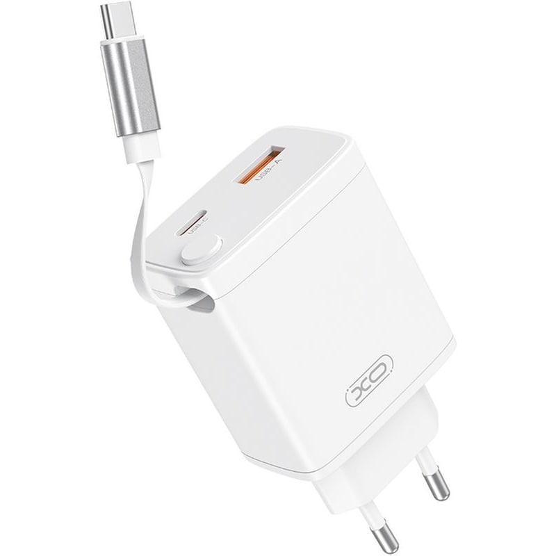 Φορτιστής Πρίζας XO CE31 USB‑A, USB‑C 30 W - Λευκό