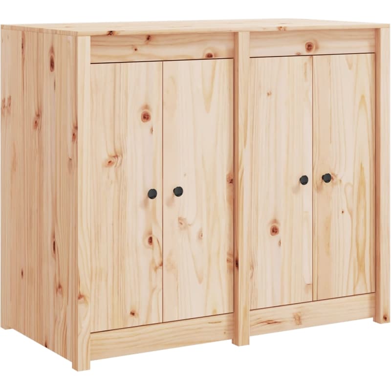 Ντουλάπι Κουζίνας Εξ. Χώρου VidaXL από Μασίφ Ξύλο Πεύκου 106x55x92cm - Καφέ