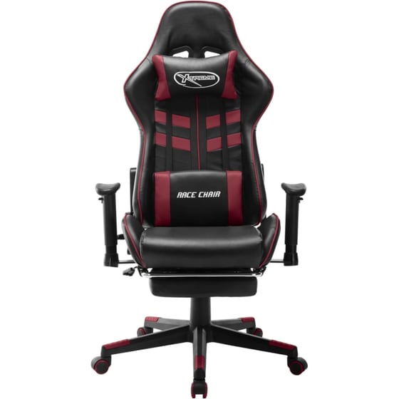 Καρέκλα Gaming VidaXL από Τεχνητό Δέρμα - Μαύρη/Μπορντό image 1