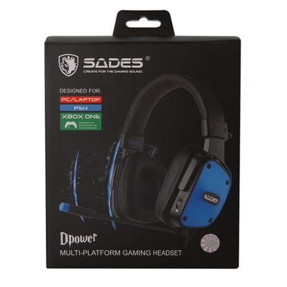 Sades Gaming Headset Dpower, 3.5mm, 40mm Ακουστικά, Blue image 1