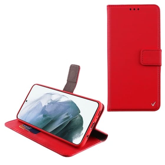 Θήκη Samsung Galaxy S21 - Volte-tel Allure Magnet Book Stand Clip - Red image 0