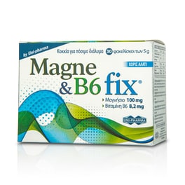 Συμπλήρωμα Διατροφής Uni-Pharma Magne & Βιταμίνη B6 Fix - 30 Φακελάκια
