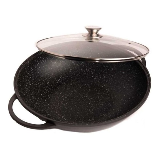 Τηγάνι Wok CHEFFINGER CF-DW40 40 cm Μαύρο image 2