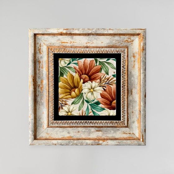 Vintage Κάδρο 24Mall Λουλούδια 20x20 cm image 3