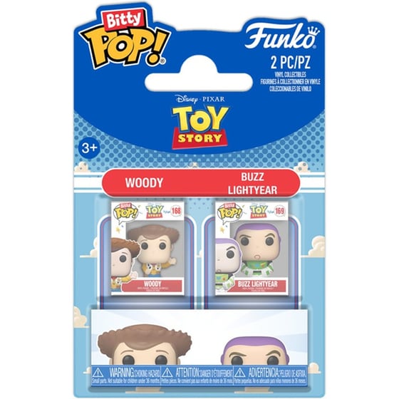 Funko Bitty Pop! 2-pack: Toy Story - Woody & Buzz Lightyear Vinyl Figures image 0