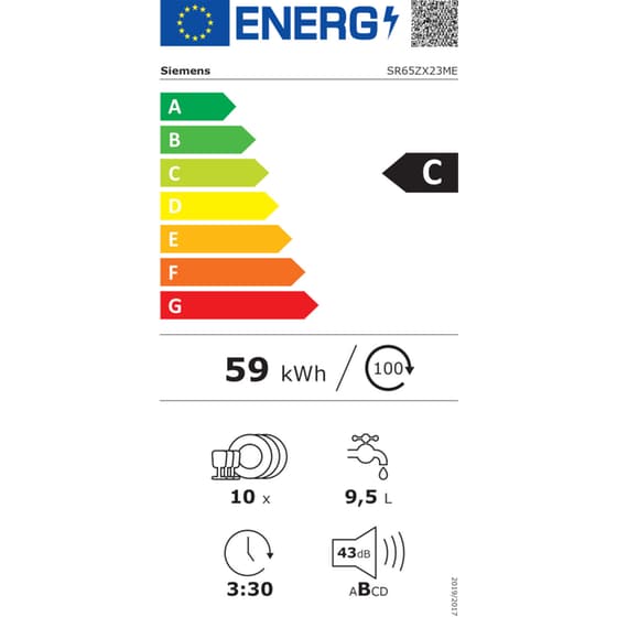 Πλήρως Εντοιχιζόμενο Πλυντήριο Πιάτων SIEMENS SR65ZX23ME iQ500 για 10 Σερβίτσια image 4