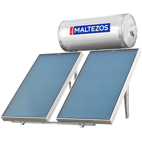 Ηλιακός Θερμοσίφωνας MALTEZOS Inox 300L/3.9τμ Διπλής Ενέργειας Ταράτσας image 0