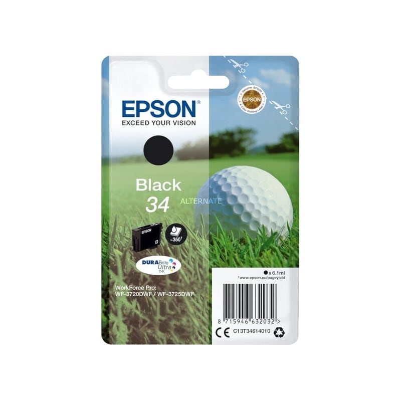 EPSON Epson 34 Μαύρο Μελάνι Εκτυπωτή C13T34614010