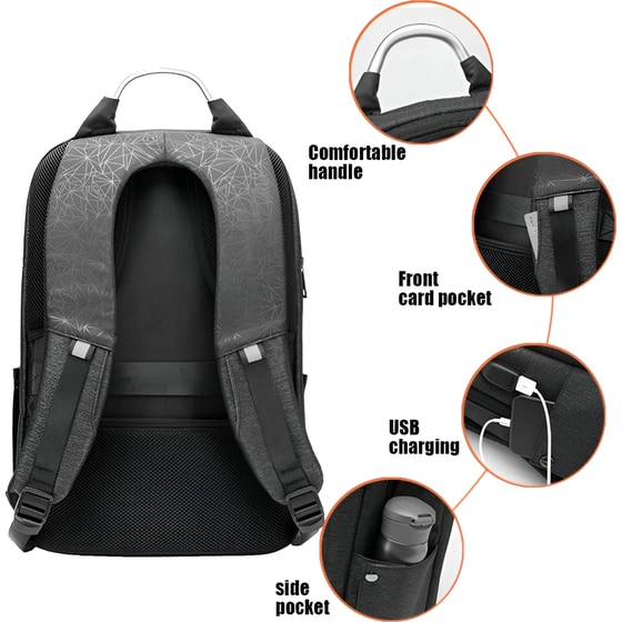 Τσάντα Laptop Arctic Hunter B00218L 15.6" Αδιάβροχη - Μαύρο image 2