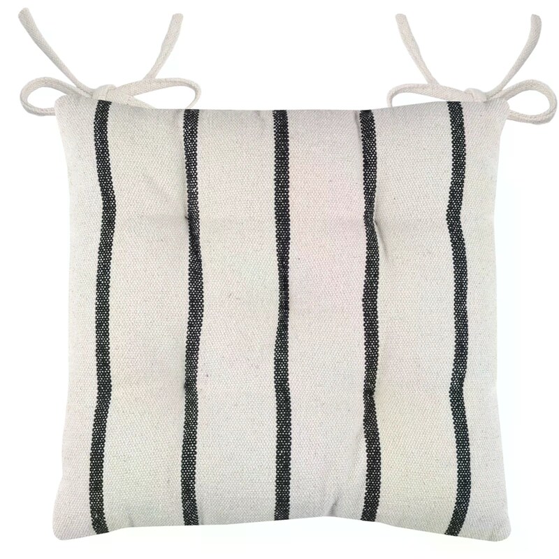 Μαξιλάρι Καρέκλας Spitishop Cu1811005gal 40x40cm - Εκρού/Μαύρο