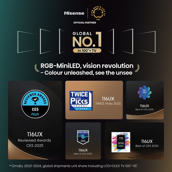 Hisense Mini-LED 116" 4K Smart Τηλεόραση 116UXQ image 3