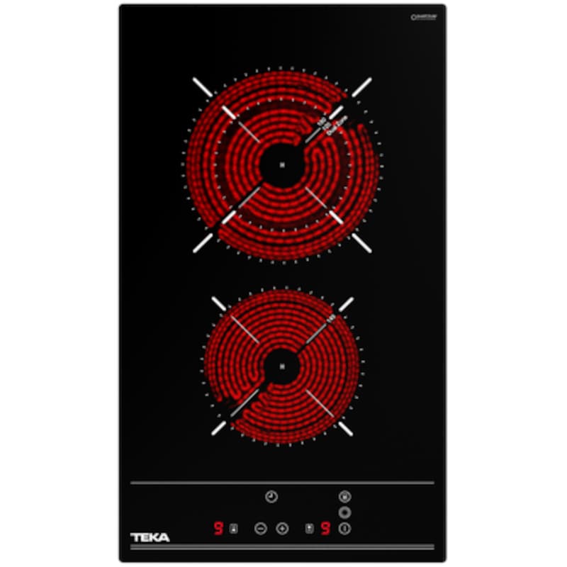 Εστία Κεραμική Αυτόνομη Domino TEKA TZC 32320 ΒΚTTC 30 cm x 51 cm Μαύρo