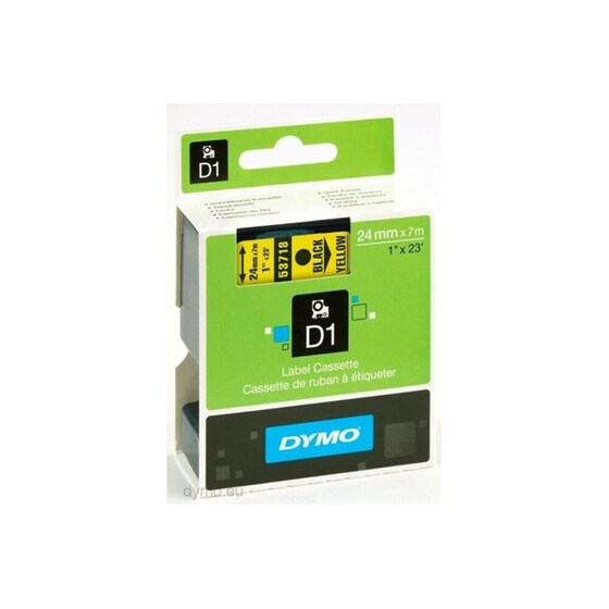 Dymo D1 24mm Black/yellow Labels 53718 image 0