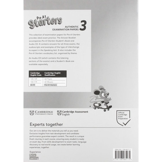 Pre A1 Starters 3 Answer Booklet image 1