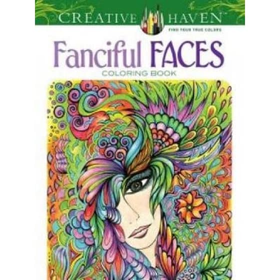 Creative Haven Fanciful Faces Coloring Book image 0
