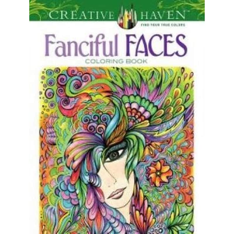 Creative Haven Fanciful Faces Coloring Book