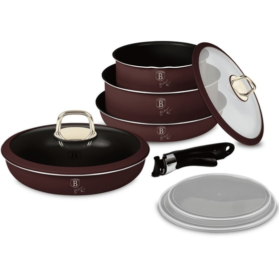 Σετ Μαγειρικά Σκεύη  BERLINGER HAUS BH-8254 9 τμχ Μπορντό image 0