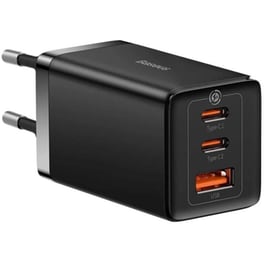 Φορτιστής Πρίζας Baseus GaN5 Pro 2x USB-C/ 1x USB/  Καλώδιο USB-C  65W 1m - Black CCGP120201