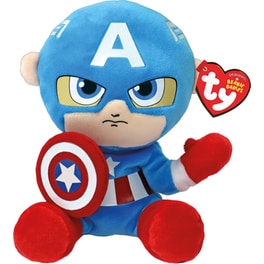 Λούτρινο TY Beanie Babies Χνουδωτό Marvel Captain America (15cm)