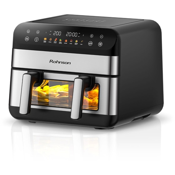 ROHNSON R-2894 με Αποσπώμενο Κάδο 10.4 L Inox Φριτέζα Αέρος image 6