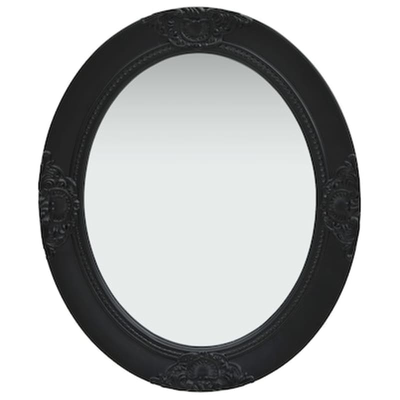 Διακοσμητικός Καθρέφτης Τοίχου VidaXL Ξύλινος 50x60 cm - Μαύρο