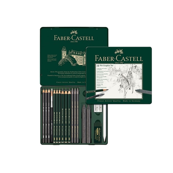 Σετ Σχεδίασης Pit Graphite Faber Castell - 19 Τεμάχια image 0