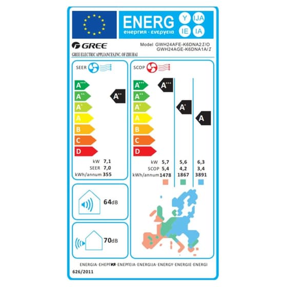 GREE Aura GRC-241QI/KAR-N6 Κλιματιστικό Inverter 24.000BTU A++/A+++ με Ιονιστή & Wi-Fi image 5