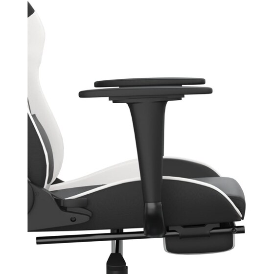 Καρέκλα Gaming VIDAXL 345416 με Υποπόδιο από Τεχνητό Δέρμα - Μαύρη image 7
