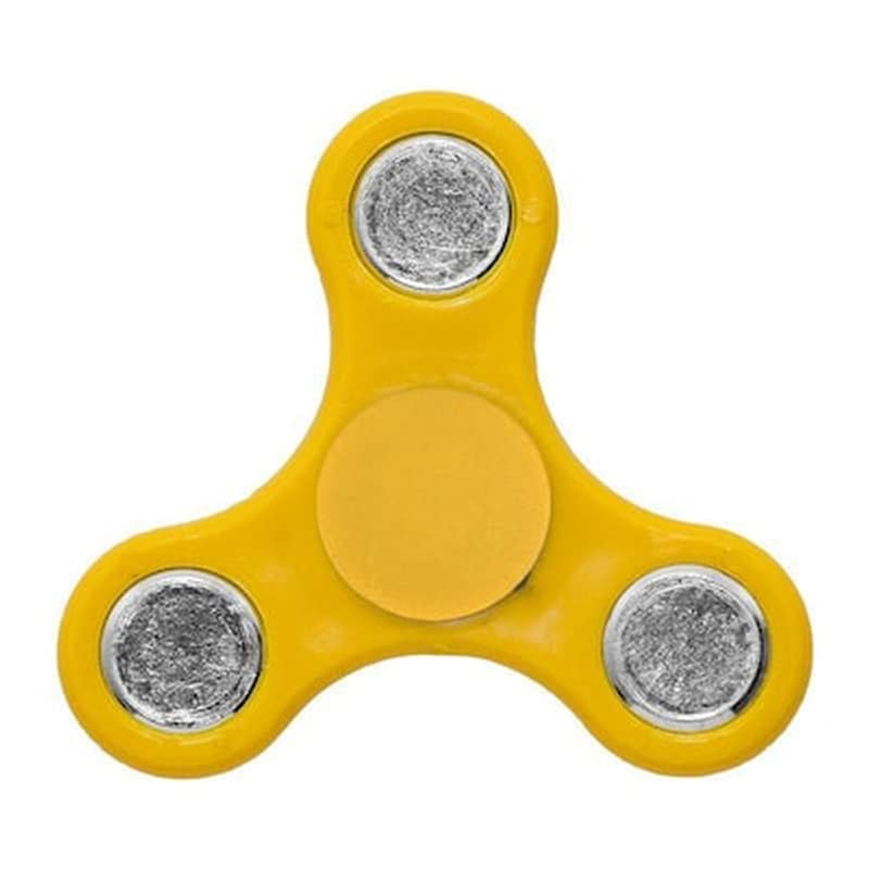 Οεμ Fidget Spinner Anti Stress Αγχολυτικό Πλαστικό Παιχνίδι Ανακούφισης Στρες Κίτρινο