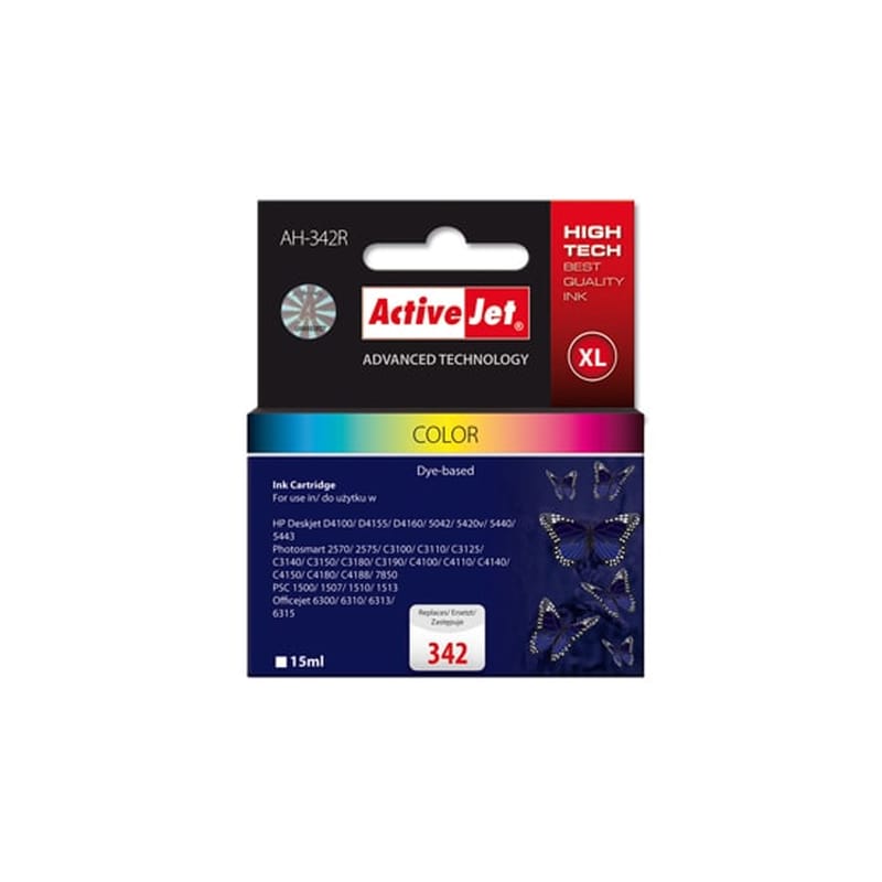 ACTIVEJET Συμβατό HP 342XL Πολλαπλό Μελάνι Εκτυπωτή C9361EE