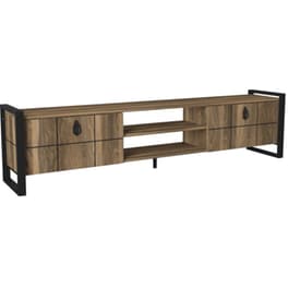Έπιπλο Τηλεόρασης 24Mall Firma από Μοριοσανίδα 184.5x34x45 cm - Καρύδι/Μαύρο