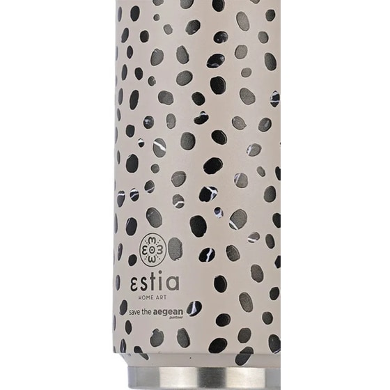Παγούρι Θερμός Estia Home Art Save The Aegean Leopard Taupe 500 ml image 2