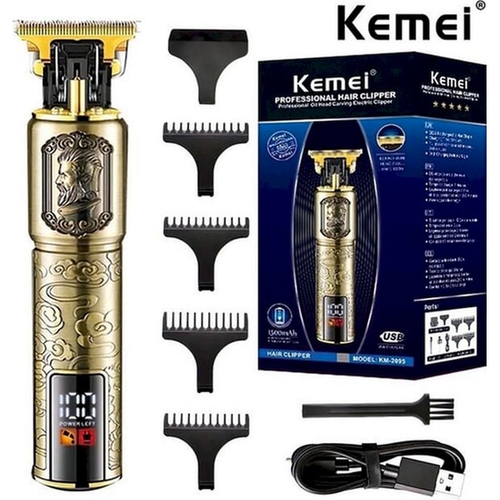 Κουρευτική Μηχανή Kemei Barber KM-2095 Χρυσό image 1