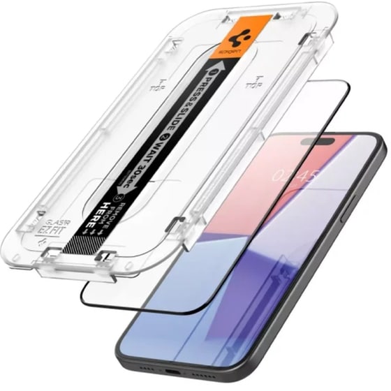 Προστατευτικό Οθόνης Apple iPhone 15 - Spigen EZ Fit GLAS.tR 2τμχ image 2