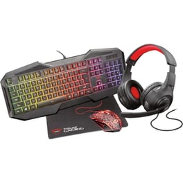 Gaming Σετ Trust GXT 1180RW Πληκτρολόγιο & Ποντίκι & Headset & Mousepad - Μαύρο
