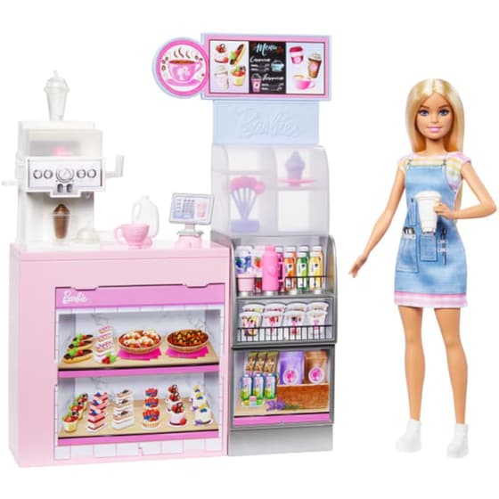 Σετ Παιχνιδιού Mattel Barbie Καφετέρια Με Κούκλα Barista (HXN94) image 1