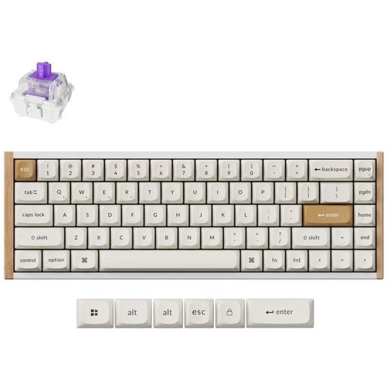 Keychron K6 HE Ασύρματο Ηall Effect Gaming Πληκτρολόγιο 65% με Magnetic διακόπτες και RGB φωτισμό - Μαύρο (US) image 1