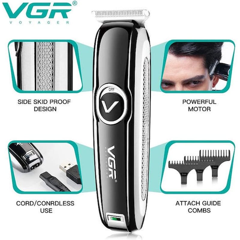 VGR Κουρευτική Μηχανή Trimer VGR V-168 Μαύρο