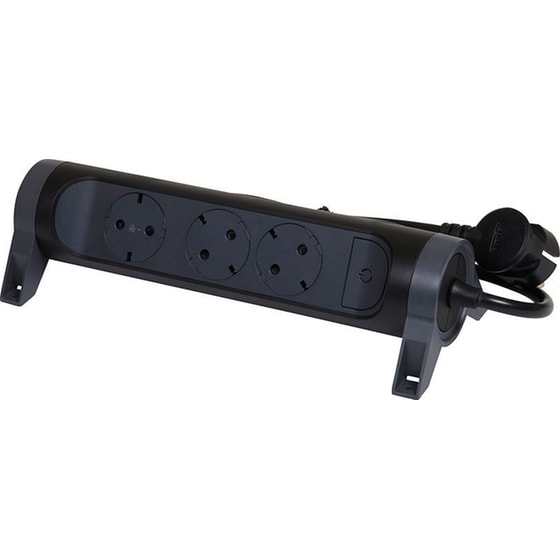 Πολύπριζο Legrand με διακόπτη 3 θέσεων 1.5m - Black/Grey image 2