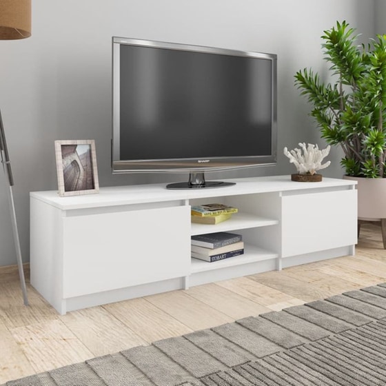 Έπιπλο Τηλεόρασης VidaXL από Μοριοσανίδα 140x40x35.5cm - Λευκό image 1