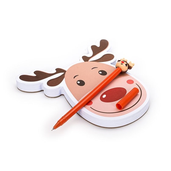 Χαρτάκια Σημειώσεων & Στυλό Tri-Coastal Reindeer Xmas image 2